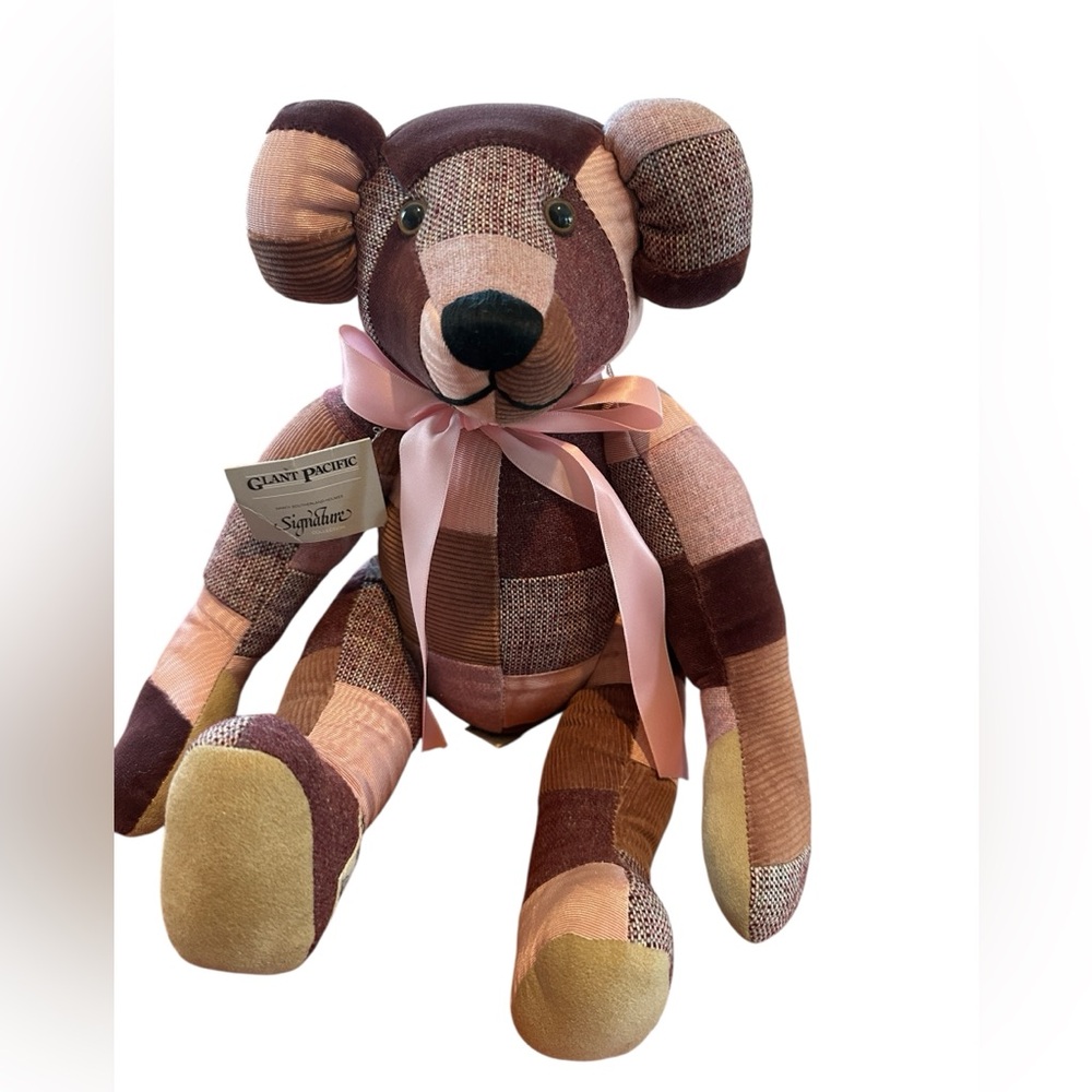Patchwork Teddy Ultrasuede Bear Nancy Sutherland Holmes Special Edition #51 NWT